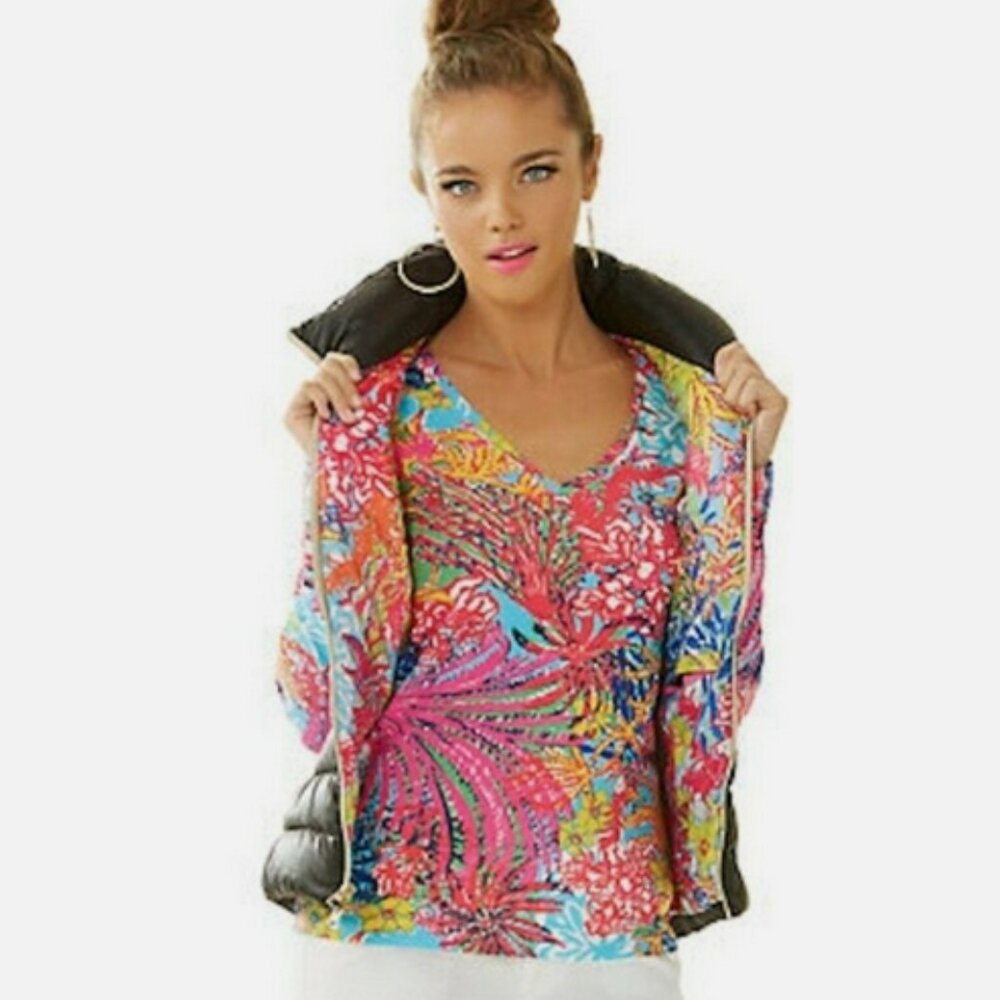 Lilly Pulitzer Allie Packable Down Blend Puffer Vest